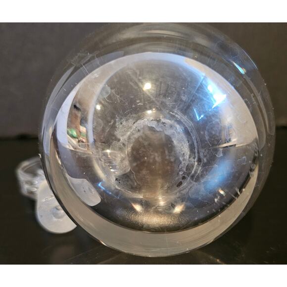 Vintage Clear Crystal Decanter with Ground Glass Circle Stopper - Picture 5 of 7